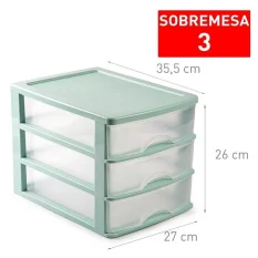 CAJONERA SOBREMESA 3 CAJONES VERDE 441 F18 JAR
