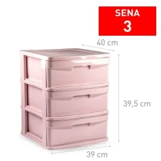 CAJONERA SENA 3 CAJONES ROSA PALO ALL