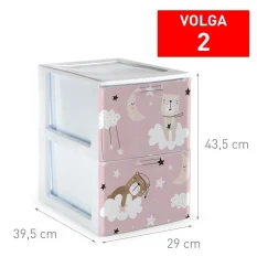 CAJONERA VOLGA 2 CAJONES BL DECO33
