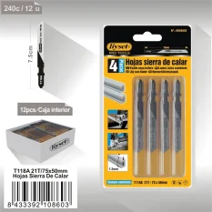 SIERRA DE COMPÁS PARA MADERA 5PCS 0.7X7.5CM
