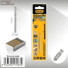 BROCA DE META 2PCS HSS4241 1x34MM