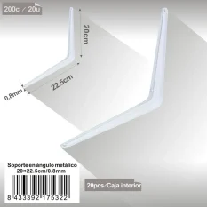 SOPORTE EN ANGULO METALICO TJ-60012022.5CM/0.8MM