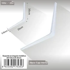 SOPORTE EN ÁNGULO METÁLICO TJ-6001 30X35CM/0.9MM