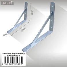 SOPORTE EN ANGULO METALICO TJ-200120X25CM/4MM