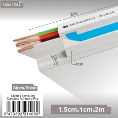 CANALETA ADHESIVA PVC 2M15X10X0.75MM (RESISTENTE AL FUEGO)