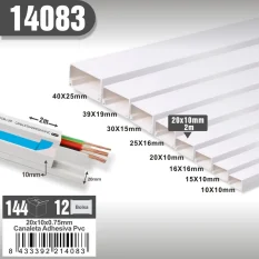 CANALETA ADHESIVA PVC 2M20X10X0.75MM (RESISTENTE AL FUEGO)