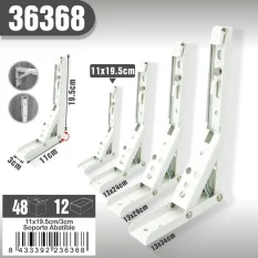 SOPORTE ABATIBLE 195X110MM (BLANCO, PLEGABLE)
