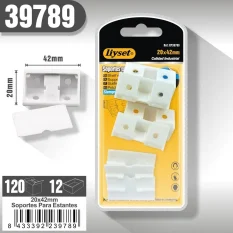 SOPORTES PARA ESTANTES 20X42MM (NYLON)