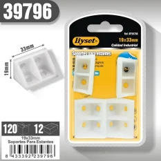 SOPORTES PARA ESTANTES 19X33MM (NYLON)