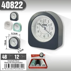 RELOJ DESPERTADOR PC8101 8.0X4.X8.0CM (METÁLICO)