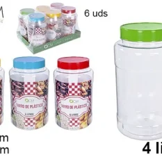 TARRO PLÁSTICO TRANSPARENTE 4 L