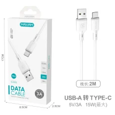 SJ-2205 CABLE DE DATOS TIPO-C PVC 3A 2M BLANCO